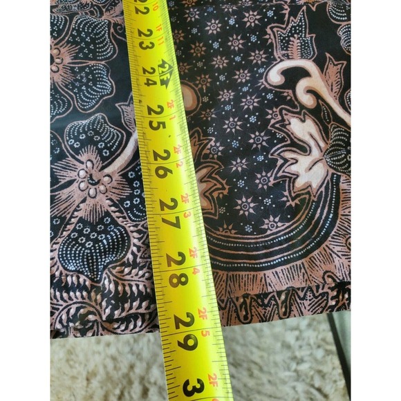 D & N Mens Black Floral Polyester Collared Long Sleeve Buttons Down Shirt Size L - Picture 12 of 12